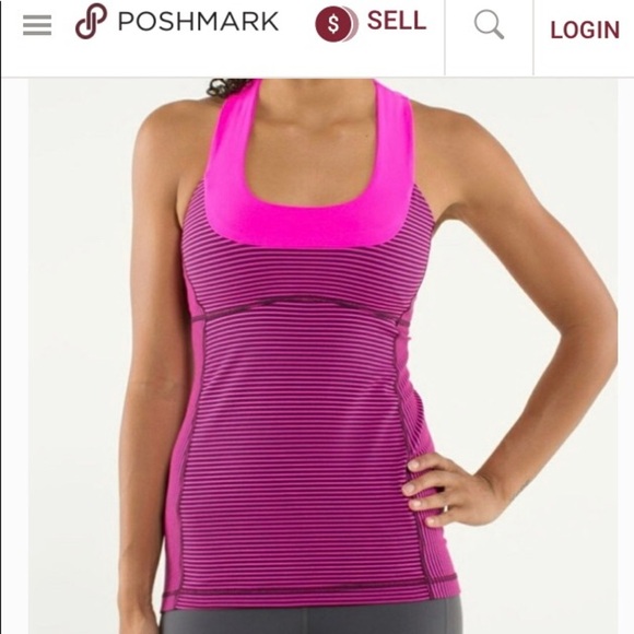 Lululemon Scoop Neck Tank - Hyper Stripe - Picture 2 of 7